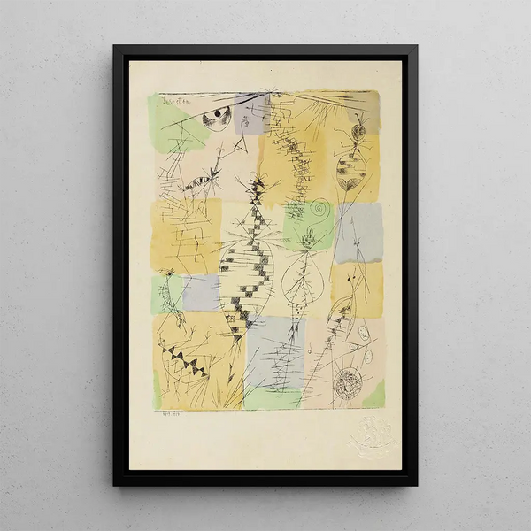 Hyönteiset - Paul Klee — kehystetty taideteos seinällä