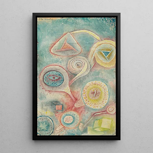 Pieni kukka-asetelma - Paul Klee — kehystetty taideteos seinällä