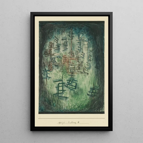 Metsänaukea E - Paul Klee — kehystetty taideteos seinällä
