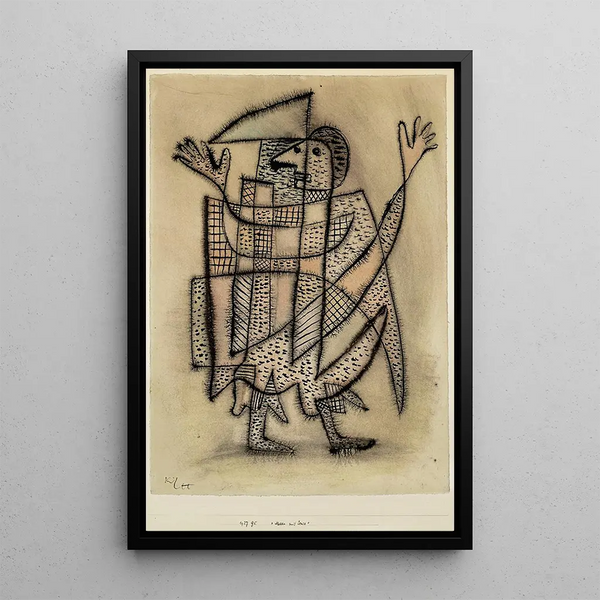 Maski kanssa valheellinen - Paul Klee — kehystetty taideteos seinällä
