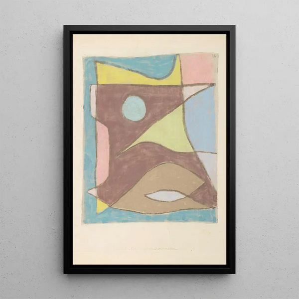 Maski sukellusveneen opas - Paul Klee — kehystetty taideteos seinällä