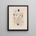 Croquis de portrait d'une dame costumée - Paul Klee — kehystetty taideteos seinällä