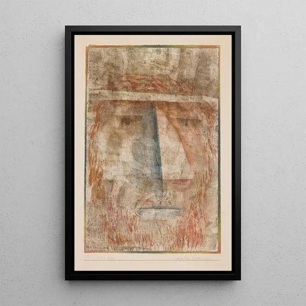 Punertava pää - Paul Klee — kehystetty taideteos seinällä