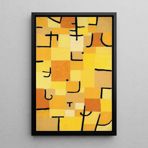 Keltaiset merkit - Paul Klee — kehystetty taideteos seinällä