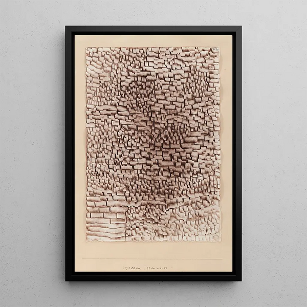 Kivinen autiomaa - Paul Klee — kehystetty taideteos seinällä