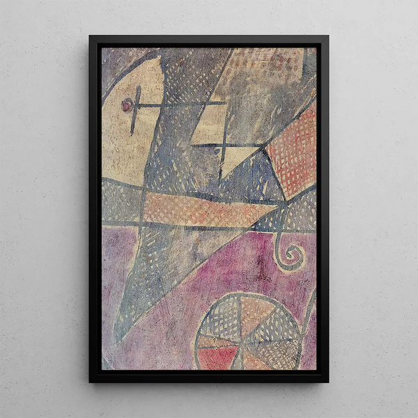Lyöty kaupunki - Paul Klee — kehystetty taideteos seinällä