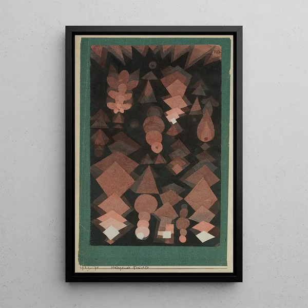 Köysissä roikkuva hedelmä - Paul Klee — kehystetty taideteos seinällä