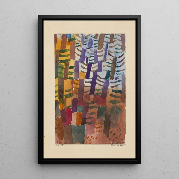 Kuusimetsä - Paul Klee — kehystetty taideteos seinällä
