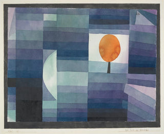 Paul Klee - The Harbinger of Autumn green and violet gradation with orange accent.webp