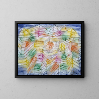 Teatterin vuoristorakennus - Paul Klee — kehystetty taideteos seinällä
