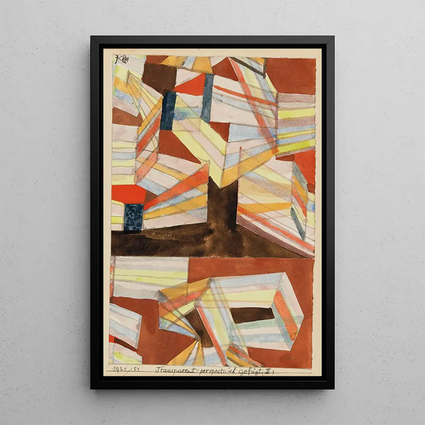 Kooste läpinäkyvä-perspektiivinen II - Paul Klee — kehystetty taideteos seinällä