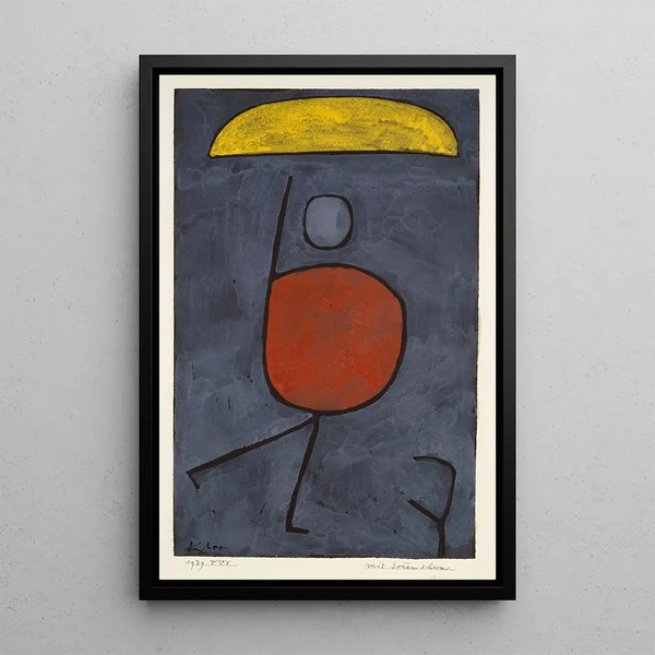 Sateenvarjoineen - Paul Klee — kehystetty taideteos seinällä