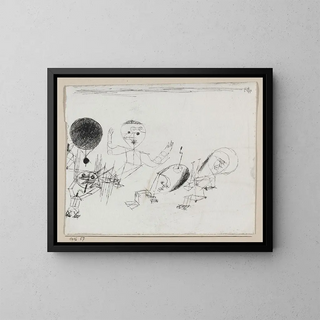 Avec le point - Paul Klee — kehystetty taideteos seinällä