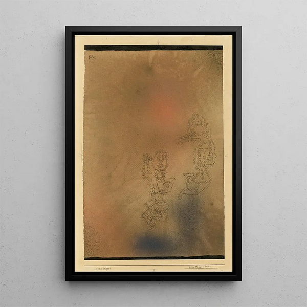 Kaksi sielua ylöspäin - Paul Klee — kehystetty taideteos seinällä