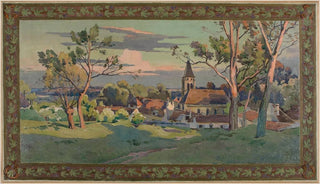 Paul Lon Felix Schmitt - Village avec une glise.webp