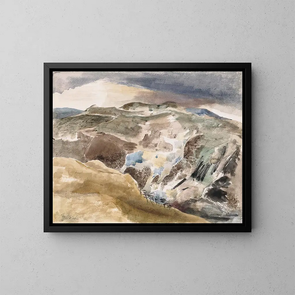 Kuvitus hirvestä - Paul Nash — kehystetty taideteos seinällä