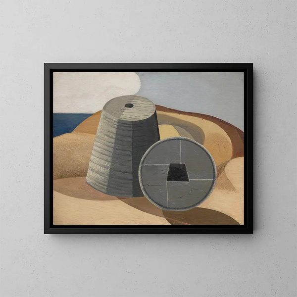 Objets minéraux - Paul Nash — kehystetty taideteos seinällä