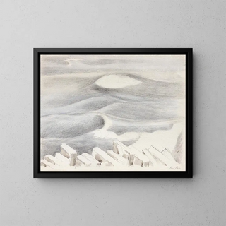 Vagues - Paul Nash — kehystetty taideteos seinällä