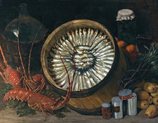 Paul Prouho - Still life with a barrel of sardines.webp