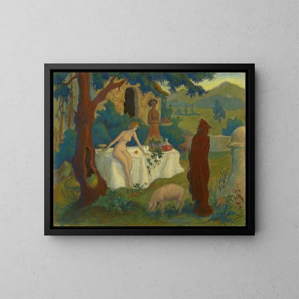 La tentation de saint Antoine - Paul Ranson — kehystetty taideteos seinällä
