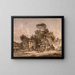 Une auberge - Paul Sandby — kehystetty taideteos seinällä