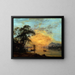 Un paysage fluvial au coucher de soleil gallois - Paul Sandby — kehystetty taideteos seinällä