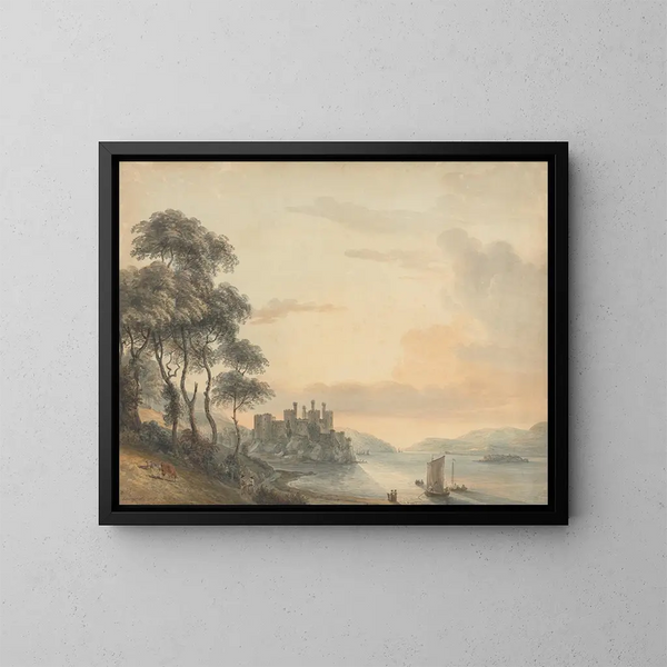 Château de Conway - Paul Sandby — kehystetty taideteos seinällä