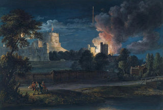 Paul Sandby - Windsor Castle from Datchet Lane on a rejoicing night 1768.webp