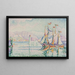Antibes-maalaus, aamu - Paul Signac — kehystetty taideteos seinällä