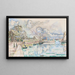 Barfleur-maalaus, satama - Paul Signac — kehystetty taideteos seinällä