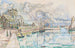 Barfleur-maalaus, satama - Paul Signac — näkymä teoksesta