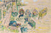 Bourg-Saint-Andéol-maalaus – Paul Signac — näkymä teoksesta