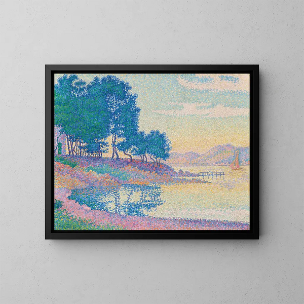 Calanque des Canoubiers, Pointe de Bamer, Saint-Tropez - Paul Signac — kehystetty taideteos seinällä