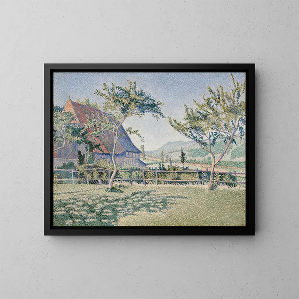 Le Château dans la prairie - Paul Signac — kehystetty taideteos seinällä