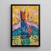 Coucher de soleil - Paul Signac — kehystetty taideteos seinällä