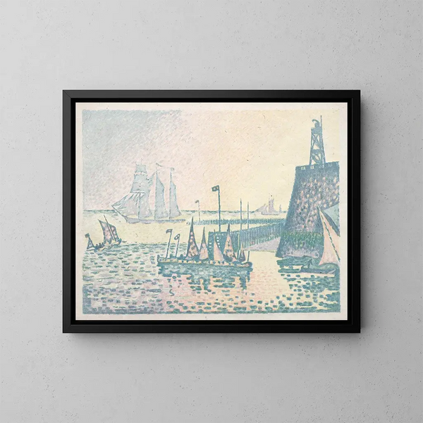 Illallinen Vlissingenin laiturilla - Paul Signac — kehystetty taideteos seinällä