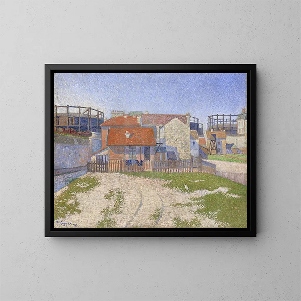 Gazomètres à Clichy - Paul Signac — kehystetty taideteos seinällä