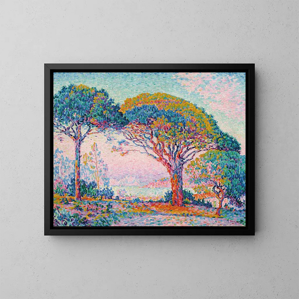 La Baie de Saint-Tropez - Paul Signac — kehystetty taideteos seinällä