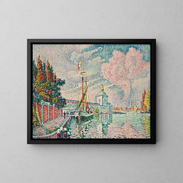 La Douane de Venise - Paul Signac — kehystetty taideteos seinällä