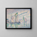 Le Chenal de La Rochelle - Paul Signac — kehystetty taideteos seinällä