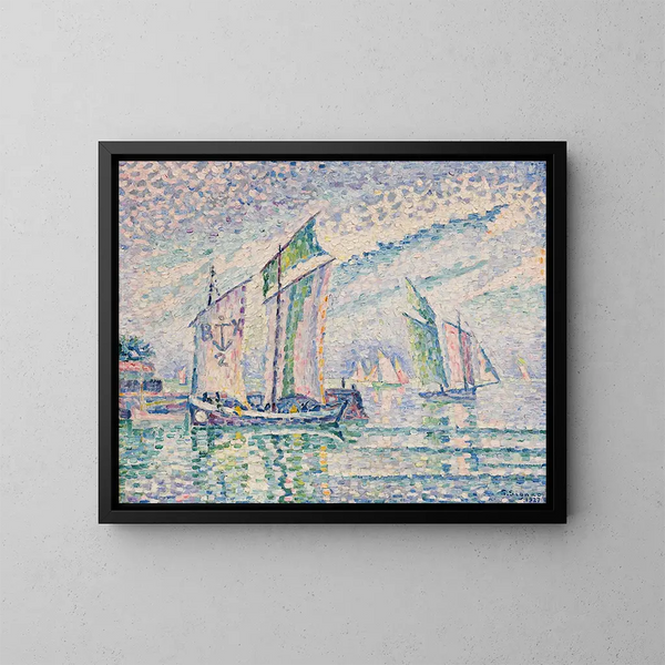 Le Chenal de La Rochelle - Paul Signac — kehystetty taideteos seinällä