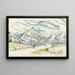 Paul Signac - Les Alpilles näkymä Saint-Rémy-de-Provence — kehystetty taideteos seinällä