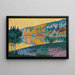 Les Andelys Auringonlasku - Paul Signac — kehystetty taideteos seinällä