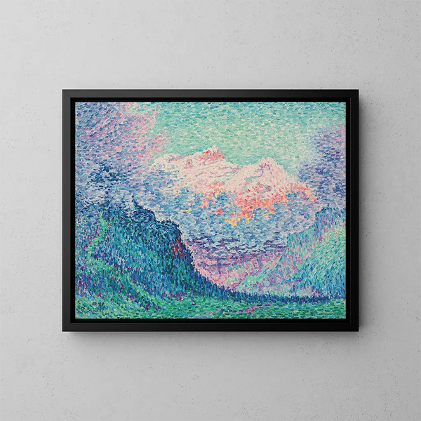 Les Diablerets, Loldenhorn et le Cabesson - Paul Signac — kehystetty taideteos seinällä