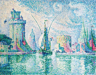 Les Tours vertes de La Rochelle - Paul Signac — näkymä teoksesta