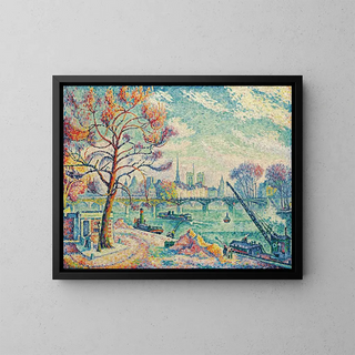 Pont des Arts, Pariisi - Paul Signac — kehystetty taideteos seinällä
