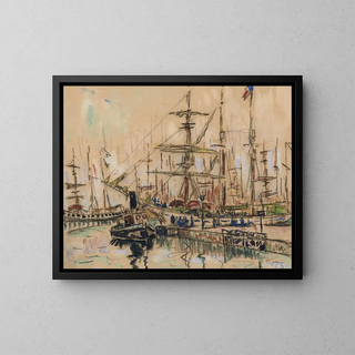 Saint-Malo, les Terreneuvas - Paul Signac — kehystetty taideteos seinällä