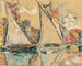 Saint-Tropez, voiles au sec - Paul Signac — näkymä teoksesta