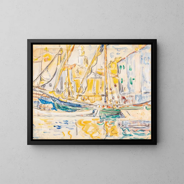 Saint-Tropez - Paul Signac — kehystetty taideteos seinällä