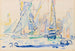 Saint-Tropez-maalaus, sataman tartaanit - Paul Signac — näkymä teoksesta